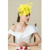 imageBABEYOND Fascinator Hats for Women Tea Party Hat Kentucky Fascinators Headband Derby Hats Wedding Flower Feathers Hair ClipYellow