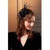 imageBABEYOND Fascinator Hats for Women Tea Party Hat Kentucky Knot Fascinators Headband Derby Hats Hair Clip WeddingSblack