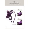imageBABEYOND Fascinator Headband for Women  Tea Party Kentucky Bow Headband Derby Bridal Wedding Daily Headpiece with Hair ClipDark Purple