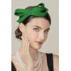 imageBABEYOND Fascinator Headband for Women  Tea Party Kentucky Bow Headband Derby Cocktail Wedding Ribbon Hair Clip for DailyDark Green