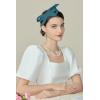 imageBABEYOND Fascinator Headband for Women  Tea Party Kentucky Bow Headband Derby Cocktail Wedding Ribbon Hair Clip for DailyDark Teal