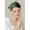 imageBABEYOND Fascinator Headband for Women  Tea Party Kentucky Bow Headband Derby Cocktail Wedding Ribbon Hair Clip for DailySage Green