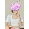 imageBABEYOND Fascinators Hats for Women  Kentucky Tea Party Derby Hats Flower Church Pillbox Hat for Cocktail WeddingPurple Pink