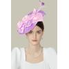 imageBABEYOND Fascinators Hats for Women  Kentucky Tea Party Derby Hats Flower Church Pillbox Hat for Cocktail WeddingPurple Pink