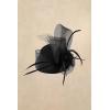 imageBABEYOND Fascinators Hats for Women  Mini Top Tea Party Hat Veil Feather Kentucky Fascinator Flower Mesh Hat Hair ClipBlack