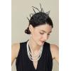 imageBABEYOND Fascinators Hats for Women  Tea Party Hat Kentucky Fascinator Derby Feather Flower Hair Clip Bridal WeddingBlack