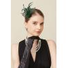 imageBABEYOND Fascinators Hats for Women  Tea Party Hat Kentucky Fascinator Derby Feather Flower Hair Clip Bridal WeddingDark Green