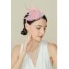 imageBABEYOND Fascinators Hats for Women  Tea Party Hat Kentucky Fascinator Derby Feather Flower Hair Clip Bridal WeddingPink