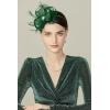 imageBABEYOND Fascinators Hats for Women  Tea Party Hats Fascinators Kentucky Headband Feather Derby Hat for Bridal WeddingDark Green