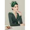 imageBABEYOND Fascinators Hats for Women  Tea Party Hats Fascinators Kentucky Headband Feather Derby Hat for Bridal WeddingDark Green