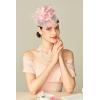 imageBABEYOND Fascinators Hats for Women  Tea Party Kentucky Fascinator Derby Church Hat Wedding Cocktail Headband with Hair ClipNude Pink