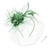 imageBABEYOND Fascinators Hats for Women  Tea Party Kentucky Fascinator Derby Hat Feathers Flower Mesh Knot Veil Headband Light BlueDark Green