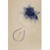 imageBABEYOND Fascinators Hats for Women  Tea Party Kentucky Fascinator Derby Hat Feathers Flower Mesh Knot Veil Headband Light BlueNavy Blue