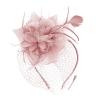 imageBABEYOND Fascinators Hats for Women  Tea Party Kentucky Fascinator Derby Hat Feathers Flower Mesh Knot Veil Headband Light BlueNude Pink