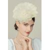 imageBABEYOND Fascinators Hats for Women  Tea Party Kentucky Fascinator Derby Hat Mesh Flower Fluffy Headband with Hair ClipBeige