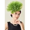 imageBABEYOND Fascinators Hats for Women  Tea Party Kentucky Fascinator Derby Hat Mesh Flower Fluffy Headband with Hair ClipGreen