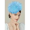 imageBABEYOND Fascinators Hats for Women  Tea Party Kentucky Fascinator Derby Hat Mesh Flower Fluffy Headband with Hair ClipLight Blue