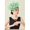imageBABEYOND Fascinators Hats for Women  Tea Party Kentucky Fascinator Derby Hat Mesh Flower Fluffy Headband with Hair ClipLight Green