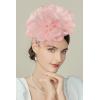 imageBABEYOND Fascinators Hats for Women  Tea Party Kentucky Fascinator Derby Hat Mesh Flower Fluffy Headband with Hair ClipPink