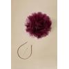 imageBABEYOND Fascinators Hats for Women  Tea Party Kentucky Fascinator Derby Hat Mesh Flower Fluffy Headband with Hair ClipWine Red