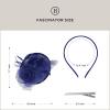 imageBABEYOND Fascinators Hats for Women  Tea Party Kentucky Fascinator Derby Pillbox Hat Mesh Feathers Headband with Hair ClipNavy Blue