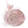 imageBABEYOND Fascinators Hats for Women  Tea Party Kentucky Fascinator Derby Pillbox Hat Mesh Feathers Headband with Hair ClipNude Pink