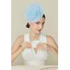imageBABEYOND Fascinators Hats for Women  Tea Party Kentucky Hat Derby Headband Elegant Wedding Party Bride Hat with Hair ClipLight Blue