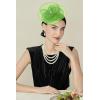 imageBABEYOND Fascinators Hats for Women  Tea Party Kentucky Hat Derby Headband Elegant Wedding Party Bride Hat with Hair ClipLight Green