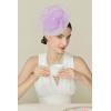 imageBABEYOND Fascinators Hats for Women  Tea Party Kentucky Hat Derby Headband Elegant Wedding Party Bride Hat with Hair ClipLight Purple