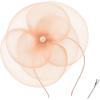 imageBABEYOND Fascinators Hats for Women  Tea Party Kentucky Hat Derby Headband Elegant Wedding Party Bride Hat with Hair ClipPeach Fuzz