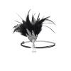 imageBABEYOND Flapper Headpiece for Women  1920s Headband Flapper Feather Headpiece Gatsby Headpiece Roaring 20s AccessoriesBlack