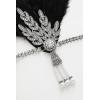 imageBABEYOND Flapper Headpiece for Women  1920s Headband Flapper Feather Headpiece Gatsby Headpiece Roaring 20s AccessoriesBlack