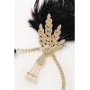 imageBABEYOND Flapper Headpiece for Women  1920s Headband Flapper Feather Headpiece Gatsby Headpiece Roaring 20s AccessoriesBlack Gold