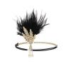 imageBABEYOND Flapper Headpiece for Women  1920s Headband Flapper Feather Headpiece Gatsby Headpiece Roaring 20s AccessoriesBlack Gold