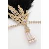 imageBABEYOND Flapper Headpiece for Women  1920s Headband Flapper Feather Headpiece Gatsby Headpiece Roaring 20s AccessoriesBlack Gold