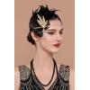imageBABEYOND Flapper Headpiece for Women  1920s Headband Flapper Feather Headpiece Gatsby Headpiece Roaring 20s AccessoriesBlack Gold