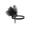 imageBABEYOND Flapper Headpiece for Women  Flapper Feather Headband 1920s Gatsby Headpiece Vintage Accessories for WomenBlack