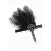 imageBABEYOND Flapper Headpiece for Women  Flapper Feather Headband 1920s Gatsby Headpiece Vintage Accessories for WomenBlack