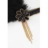 imageBABEYOND Flapper Headpiece for Women  Flapper Feather Headband 1920s Gatsby Headpiece Vintage Accessories for WomenBlack Gold