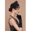 imageBABEYOND Flapper Headpiece for Women  Flapper Feather Headband 1920s Gatsby Headpiece Vintage Accessories for WomenBlack Gold