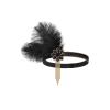 imageBABEYOND Flapper Headpiece for Women  Flapper Feather Headband 1920s Gatsby Headpiece Vintage Accessories for WomenBlack Gold