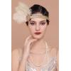 imageBABEYOND Flapper Headpiece for Women  Flapper Feather Headband 1920s Gatsby Headpiece Vintage Accessories for WomenChampagne