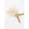imageBABEYOND Flapper Headpiece for Women  Flapper Feather Headband 1920s Gatsby Headpiece Vintage Accessories for WomenChampagne