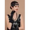imageBABEYOND Flapper Headpiece for Women  Roaring 20s Headband 1920s Gatsby Headpiece Vintage Accessories for WomenBlack