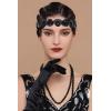 imageBABEYOND Flapper Headpiece for Women  Roaring 20s Headband 1920s Gatsby Headpiece Vintage Accessories for WomenBlack