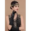 imageBABEYOND Flapper Headpiece for Women  Roaring 20s Headband 1920s Gatsby Headpiece Vintage Accessories for WomenBlack Gold