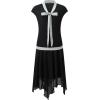 imageBABEYOND Gatsby Dress for Women  Chiffon Flapper Dress LowWaist 1920s Roaring 20s Great Gatsby PartyBlack