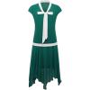 imageBABEYOND Gatsby Dress for Women  Chiffon Flapper Dress LowWaist 1920s Roaring 20s Great Gatsby PartyGreen