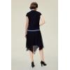 imageBABEYOND Gatsby Dress for Women  Chiffon Flapper Dress LowWaist 1920s Roaring 20s Great Gatsby PartyNavy Blue