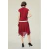 imageBABEYOND Gatsby Dress for Women  Chiffon Flapper Dress LowWaist 1920s Roaring 20s Great Gatsby PartyRed